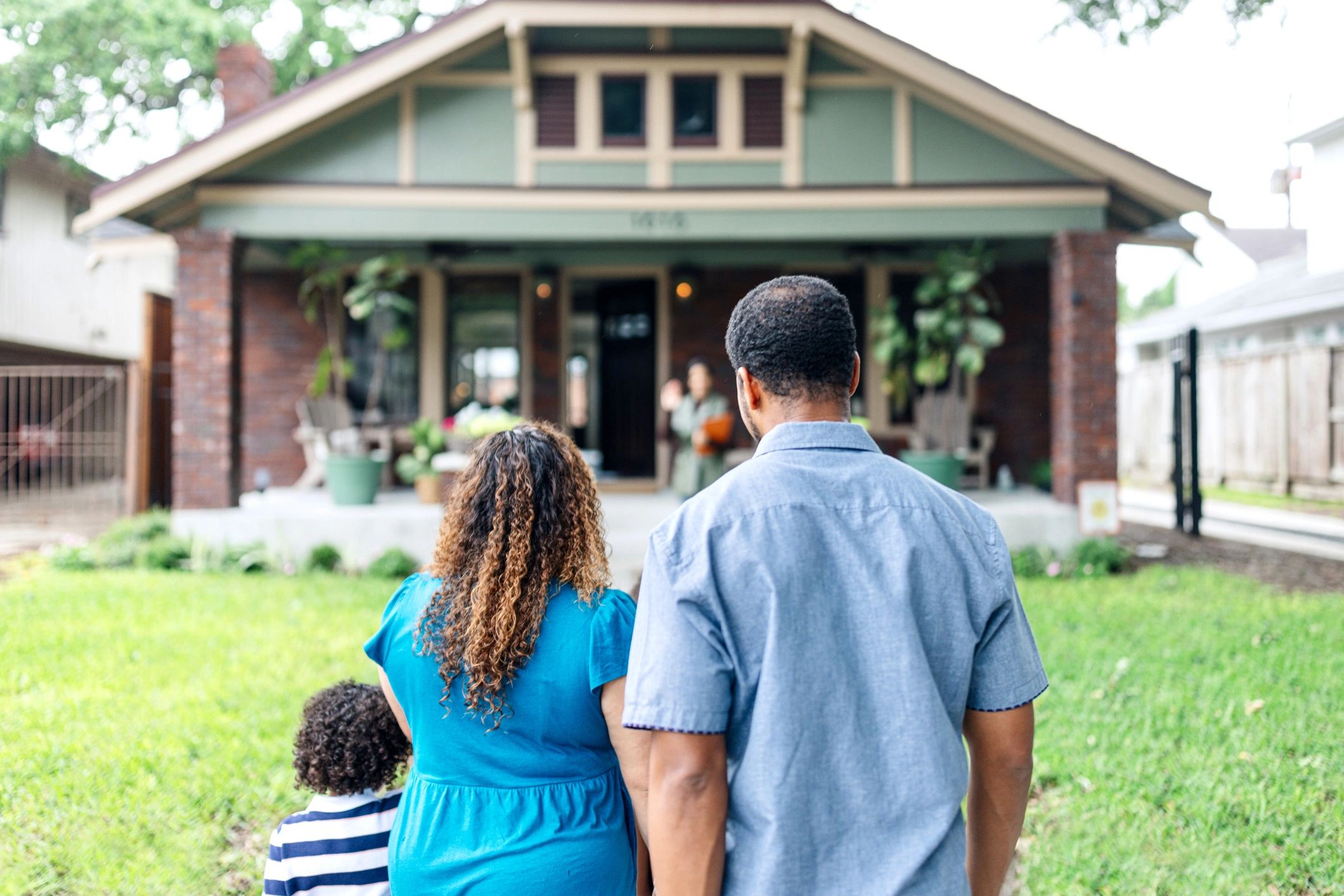 happy diverse homebuyers USA