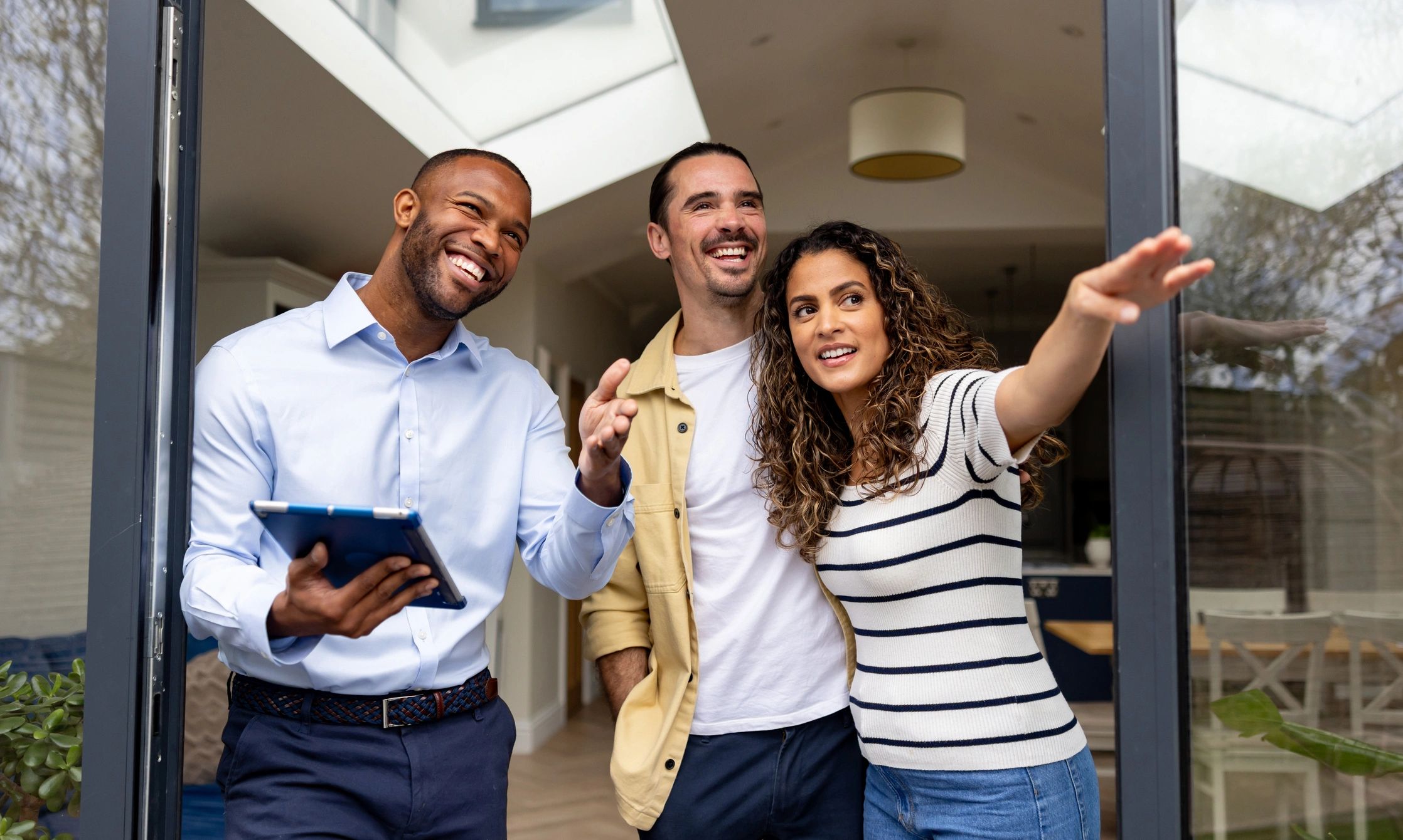 happy diverse homebuyers
